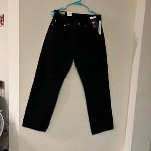 Levi's Women’s 501 Mid Rise 90’s Black Straight Leg Jeans